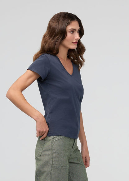 PurePima Slim V-Neck - Navy