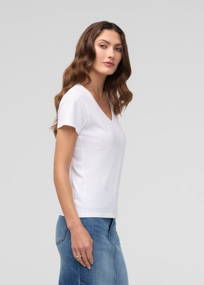 PurePima Slim V-Neck - White