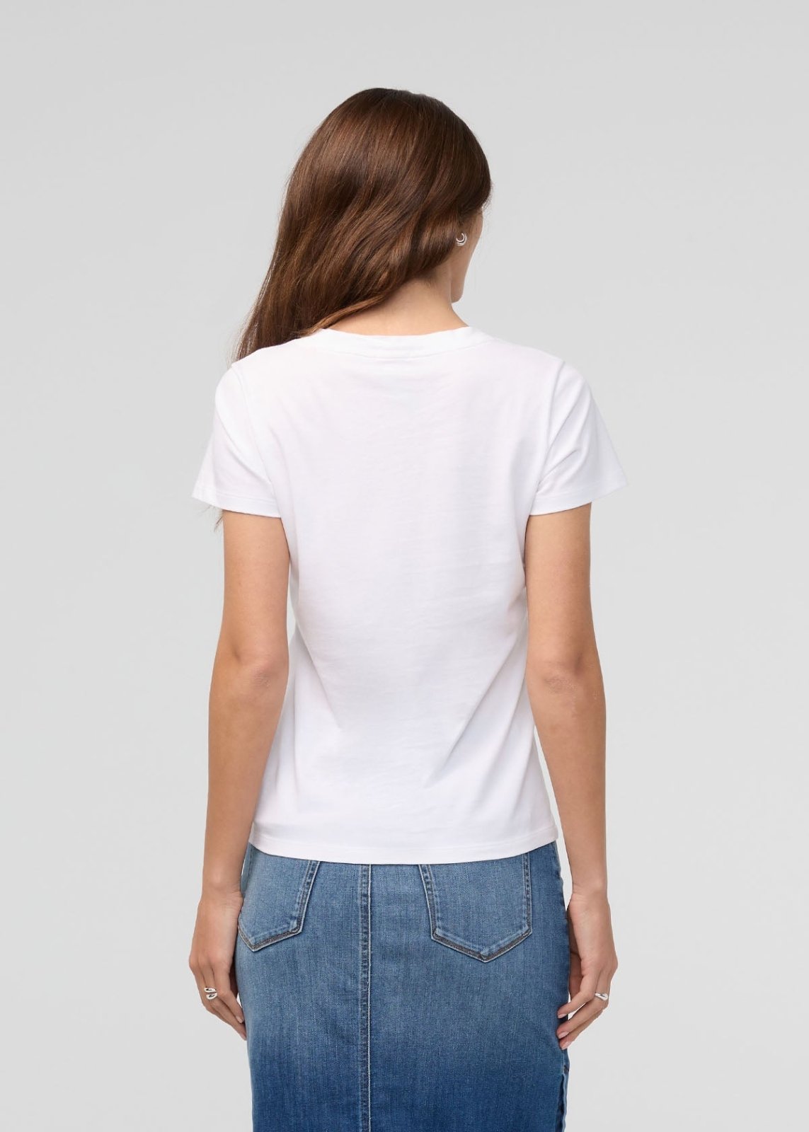 PurePima Slim V-Neck - White