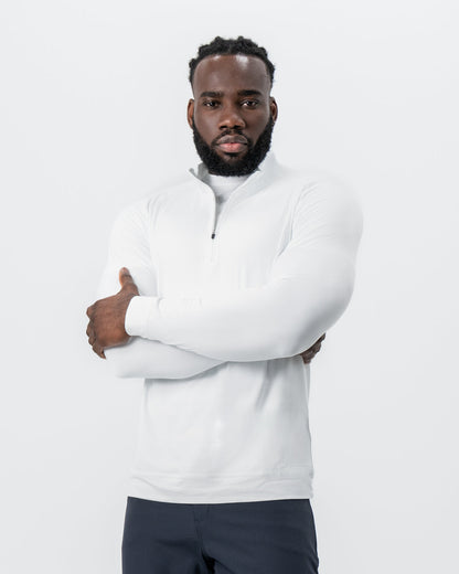 Tech Quarter Zip - White