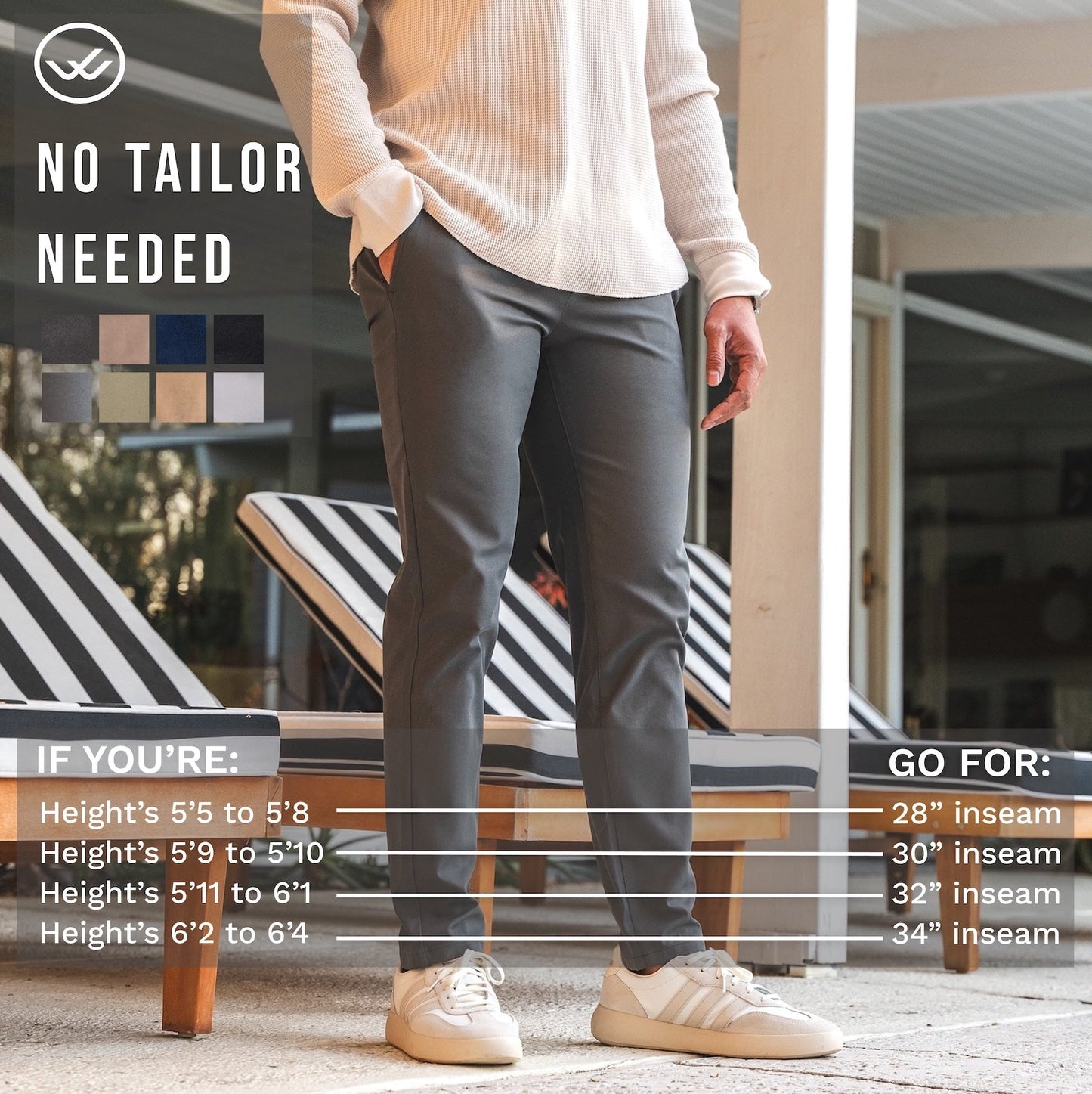 Daily Chino Pant (Stretch) - Charcoal