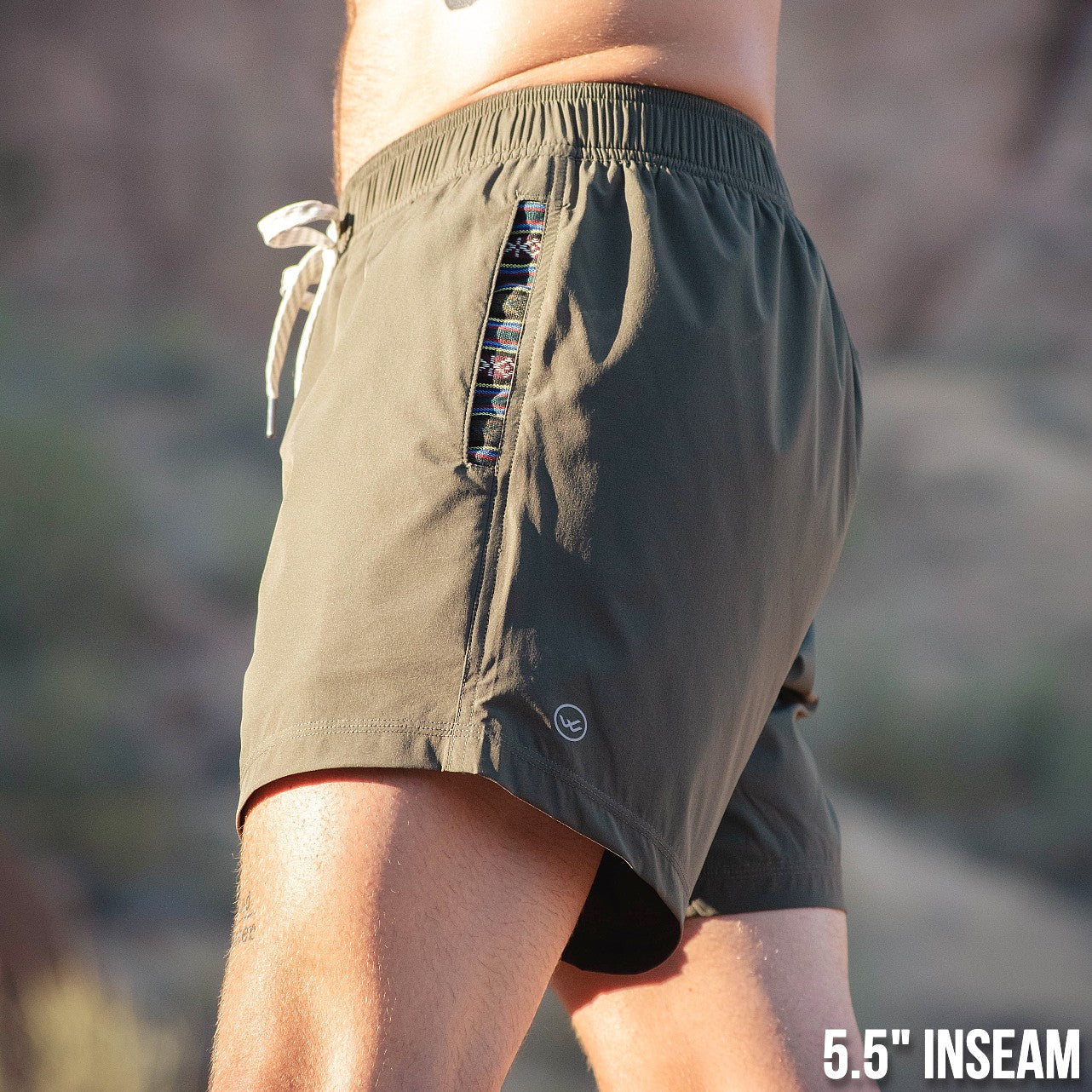 Flow Short (Athletic) - Olive 5.5" & 7"