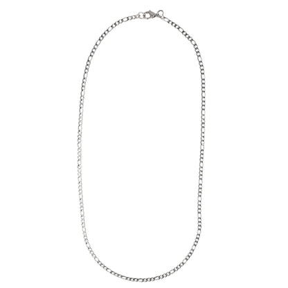 20 Inch Figaro Chain Necklace (Stainless Steel)