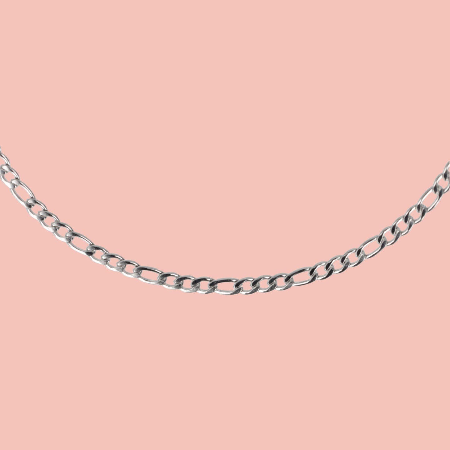 20 Inch Figaro Chain Necklace (Stainless Steel)