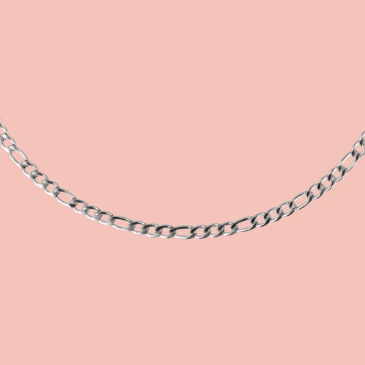 20 Inch Figaro Chain Necklace (Stainless Steel)