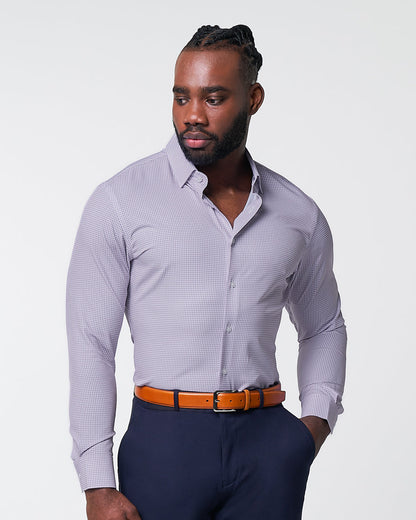 "The Arlo" Lavender Double Check - Classic Fit