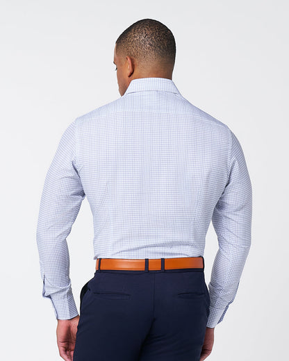 "The Baxter" Blue Mini Line Patterned Windowpane