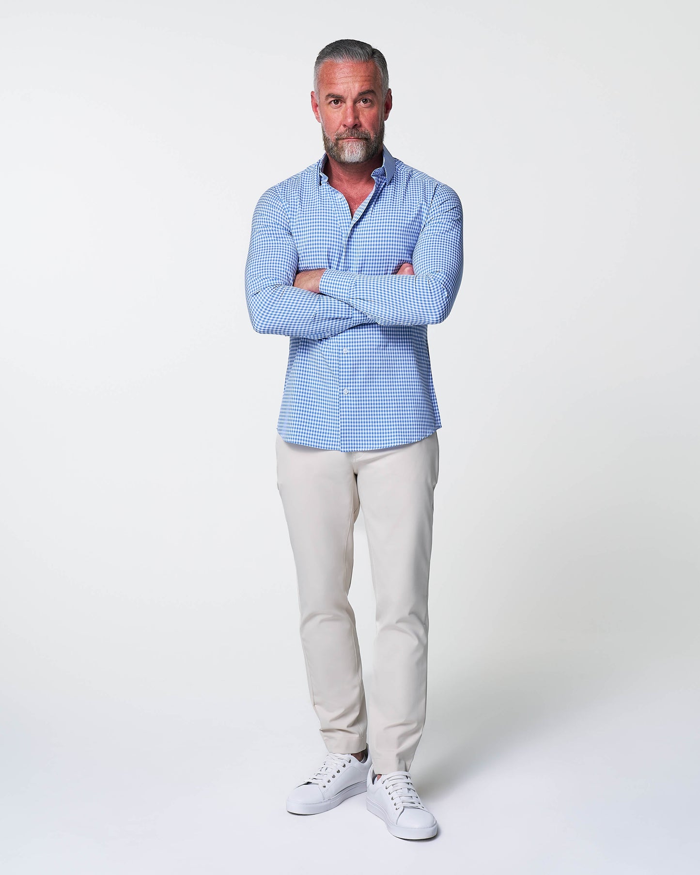 "The Bonino" Blue Gingham - Classic Fit
