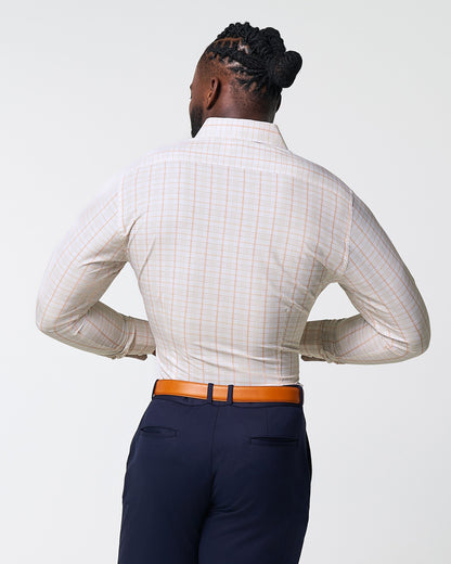 "The Carl" Orange, Yellow, & White Plaid
