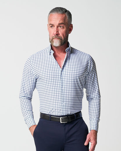 "The Elias" Light Navy Windowpane
