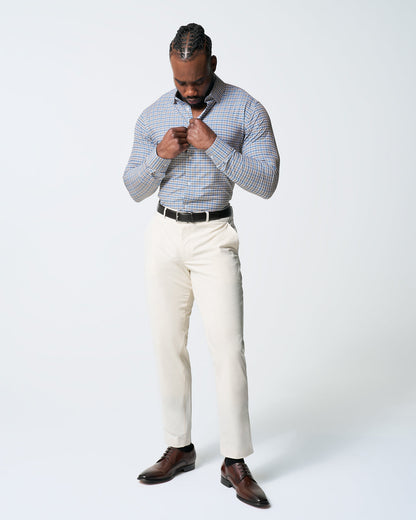 "The Fitz" Brown & Navy Plaid