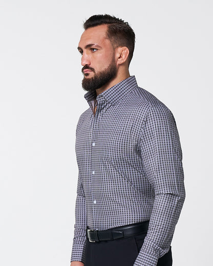 "The Mantle" White & Black Plaid