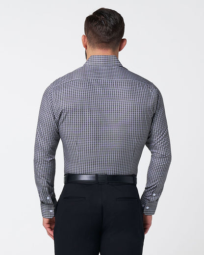 "The Mantle" White & Black Plaid