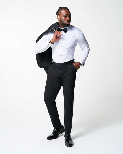 The Solid White Tuxedo Shirt