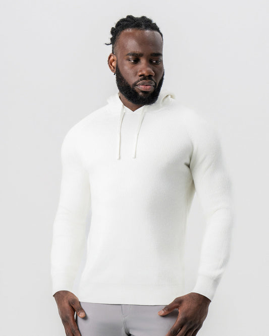 Heavy Knit Hoodie - Cream