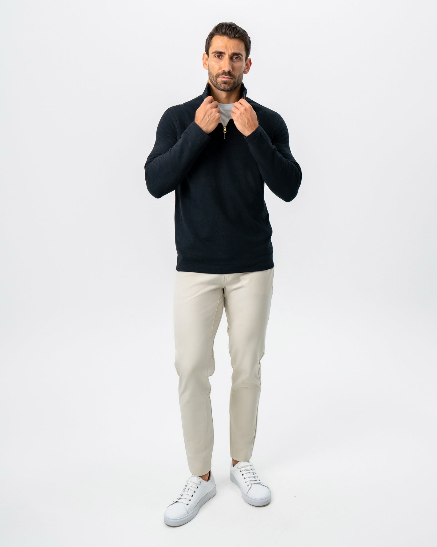 Quarter Zip - Solid Black