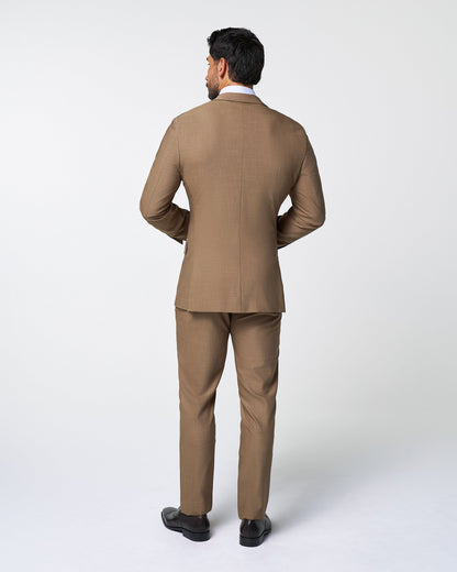 Athletic Fit Stretch Suit - Heathered Cappuccino