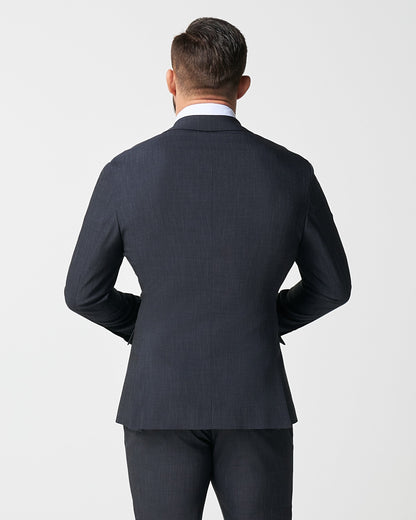 Athletic Fit Stretch Suit - Heathered Midnight Navy