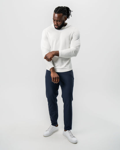 Waffle Knit Hoodie - Cream