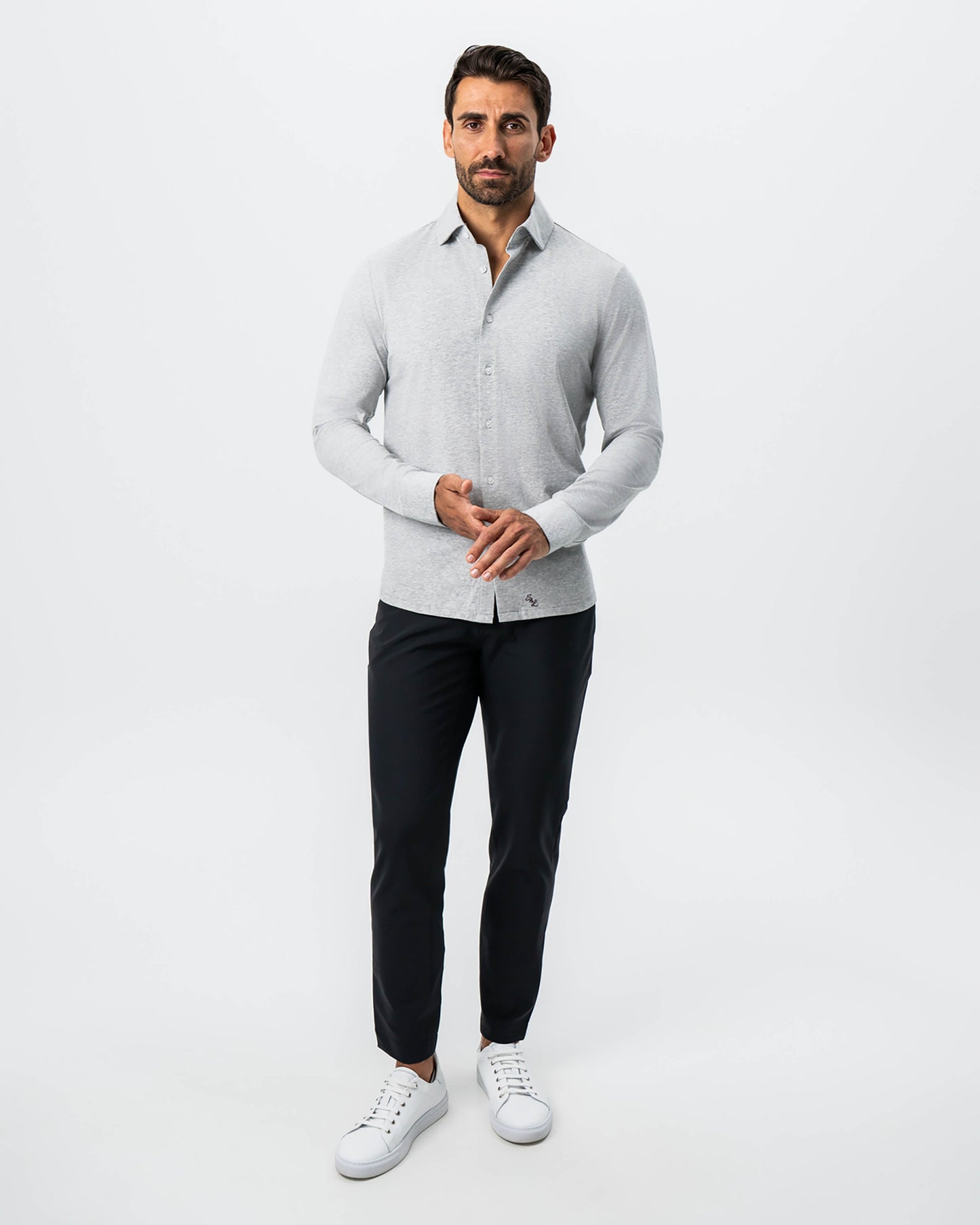"The Fowler" Grey Button Down