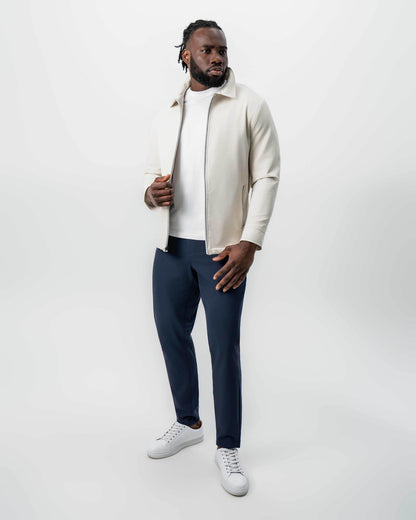 Collared Zip Jacket - Light Khaki