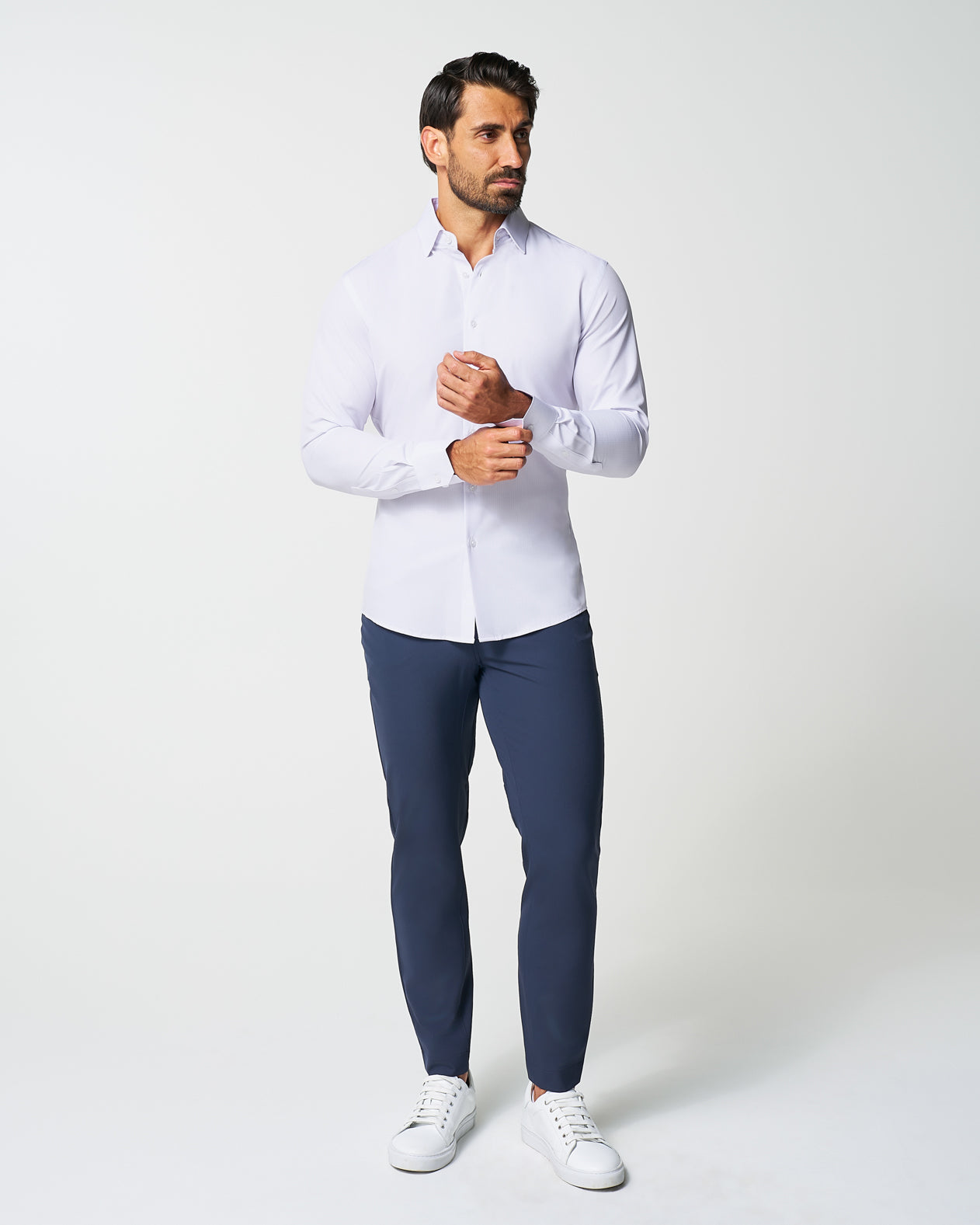 "The Brady" Light Pink & Light Blue Mini Check - Classic Fit