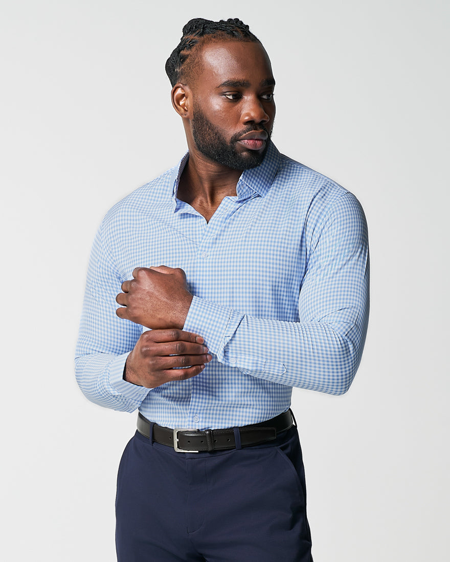 "The Mills" Light Blue Gingham