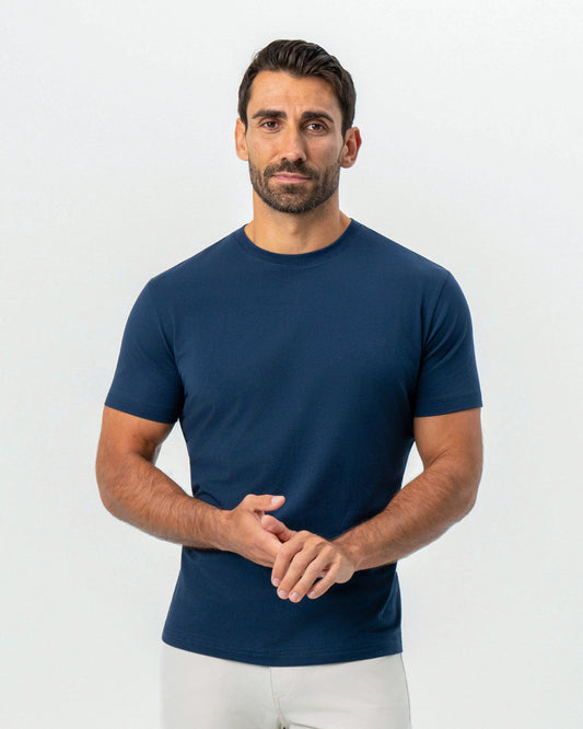 "The Hartford" Navy Short Sleeve Crewneck