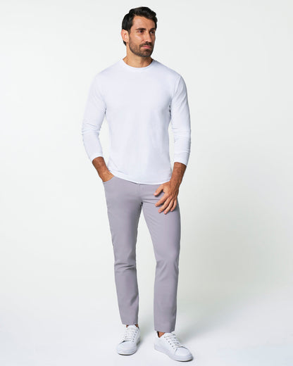 "The Middletown" White Long Sleeve Crewneck