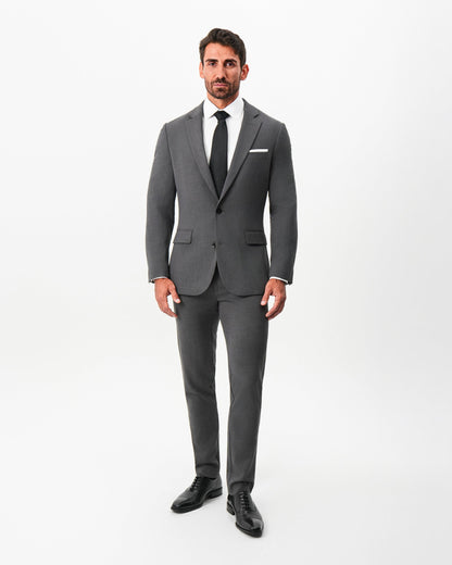 Athletic Fit Stretch Blazer - Dark Grey Crosshatch