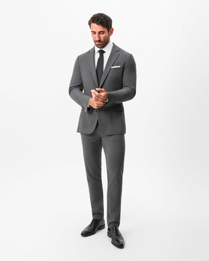 Athletic Fit Stretch Blazer - Dark Grey Crosshatch