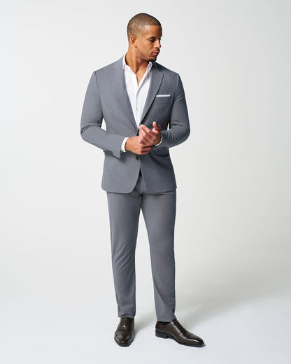 Athletic Fit Stretch Blazer - Lightweight Heathered Smoked Grey