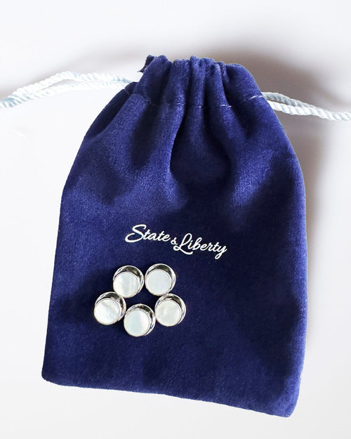 Mother of Pearl Tuxedo Studs (Set of 5)